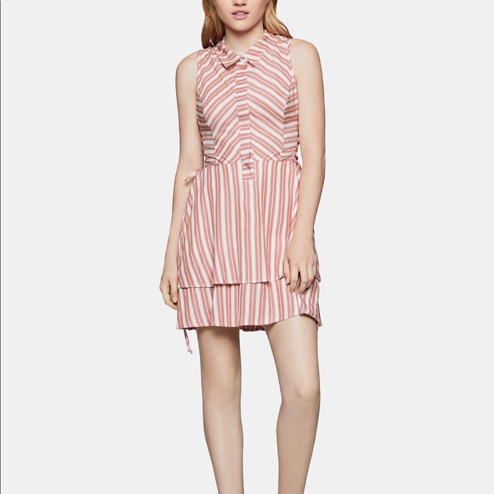BCBG red and white stripe dress